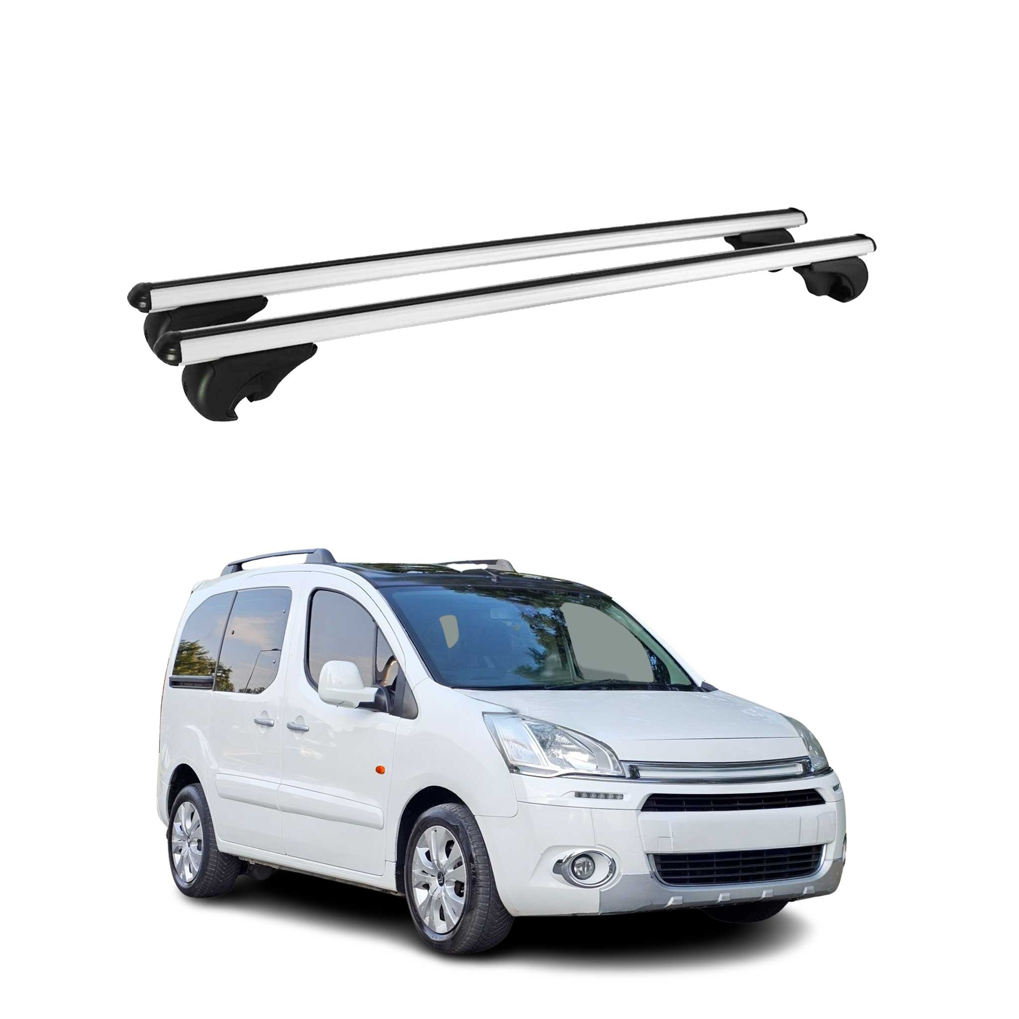 Dachträger Grundtäger für Citroen Berlingo 2008-2018 75kg Alu Silber 2 tlg