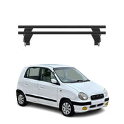 Menabo Dachträger Grundträger für Hyundai Atos Prime 1999-2008 Alu Schwarz 2tlg