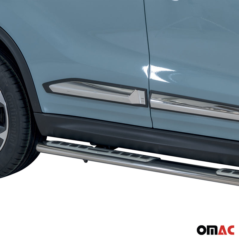 Edelstahl Seitenschweller Schwellerrohre für Suzuki Vitara 2019-2025 Silber