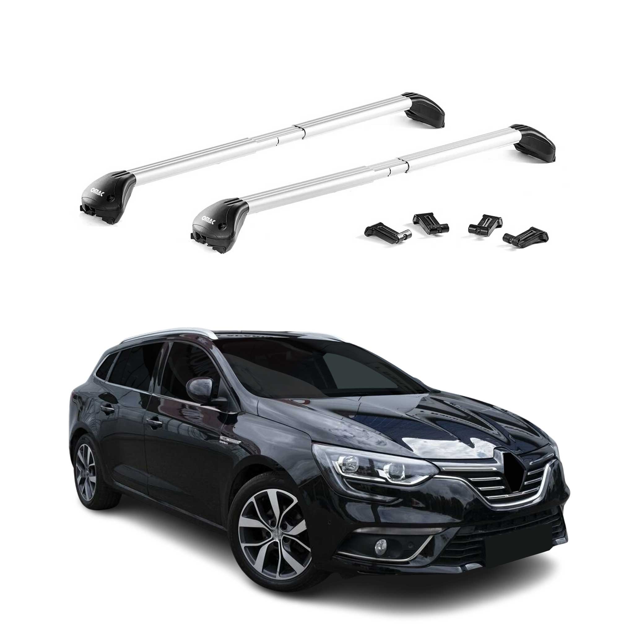 Dachträger für Renault Megane IV Grandtour 2016-2024 100kg Aluminium ABE Silber