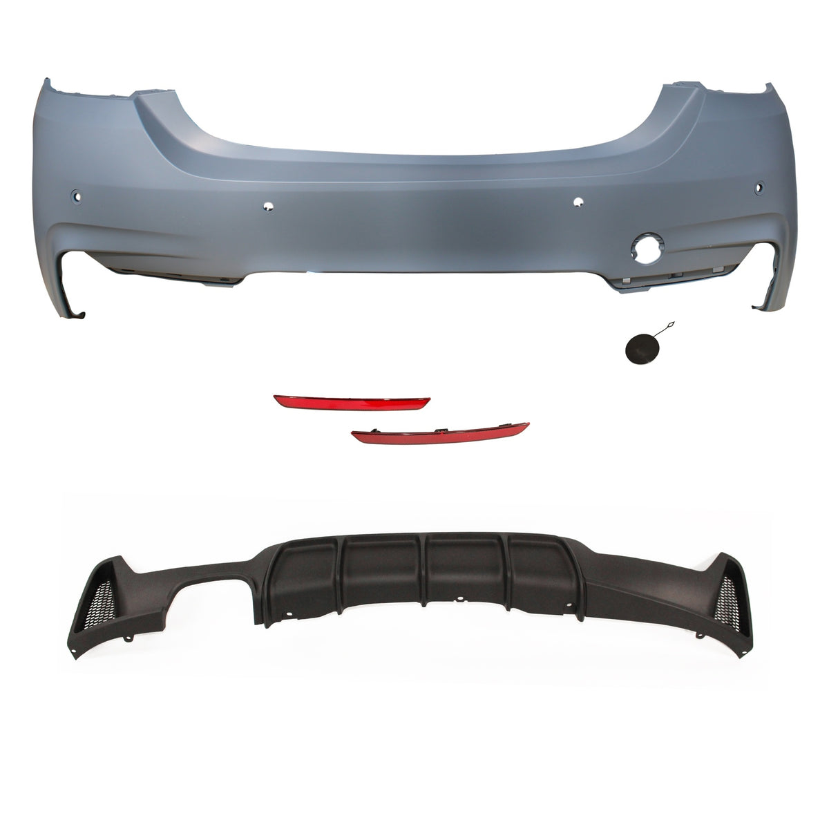JOM Heckstoßstange für BMW 4er F32 F33 MT Sport-Look PDC Polypropylen