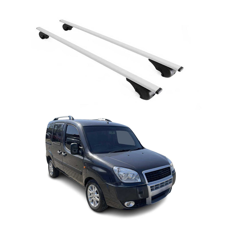 Dachträger Grundtäger für Fiat Doblo 2000-2010 75kg Metall Silber 2 tlg