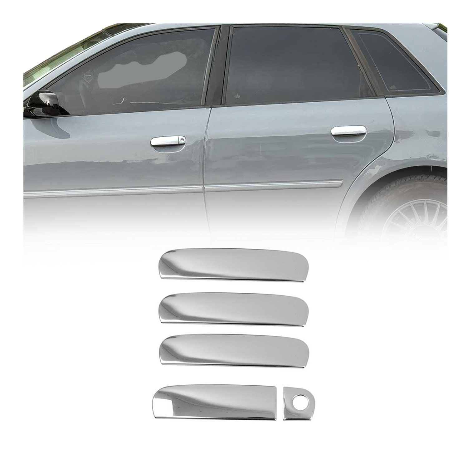 Chrom Türgriff Blende für Audi A6 1997-2004 Edelstahl 5tlg