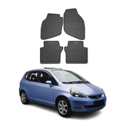 OMAC Gummi Fußmatten für Honda Jazz 2001-2008 Automatten Gummi Schwarz 4tlg