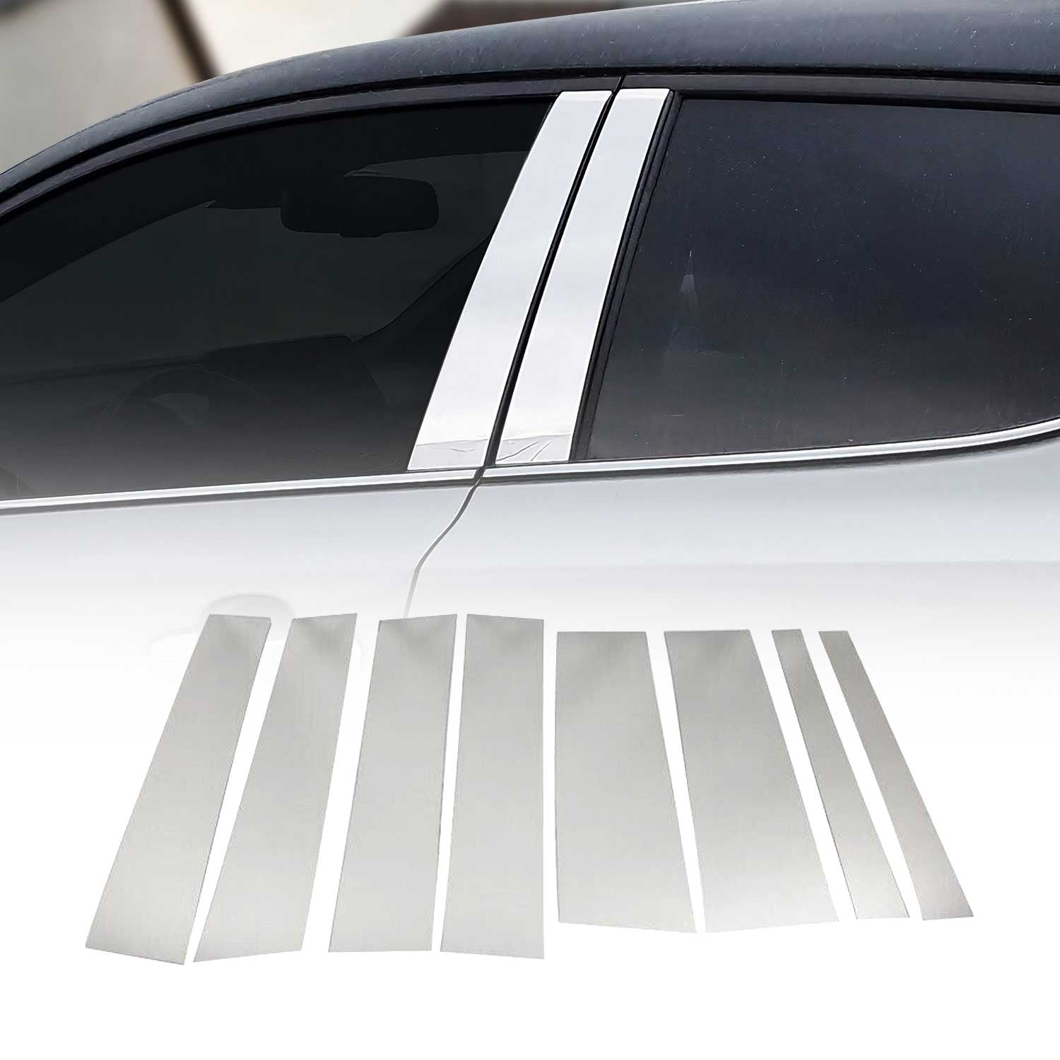 B-Säule Türsäulen Verkleidung für Fiat Doblo 2010-2021 Edelstahl Chrom 8tlg