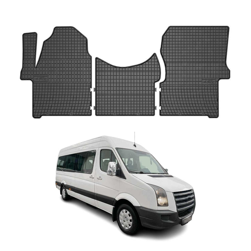 OMAC Gummi Fußmatten für VW Crafter 2006-2016 Automatten Gummi TPE Schwarz 3tlg