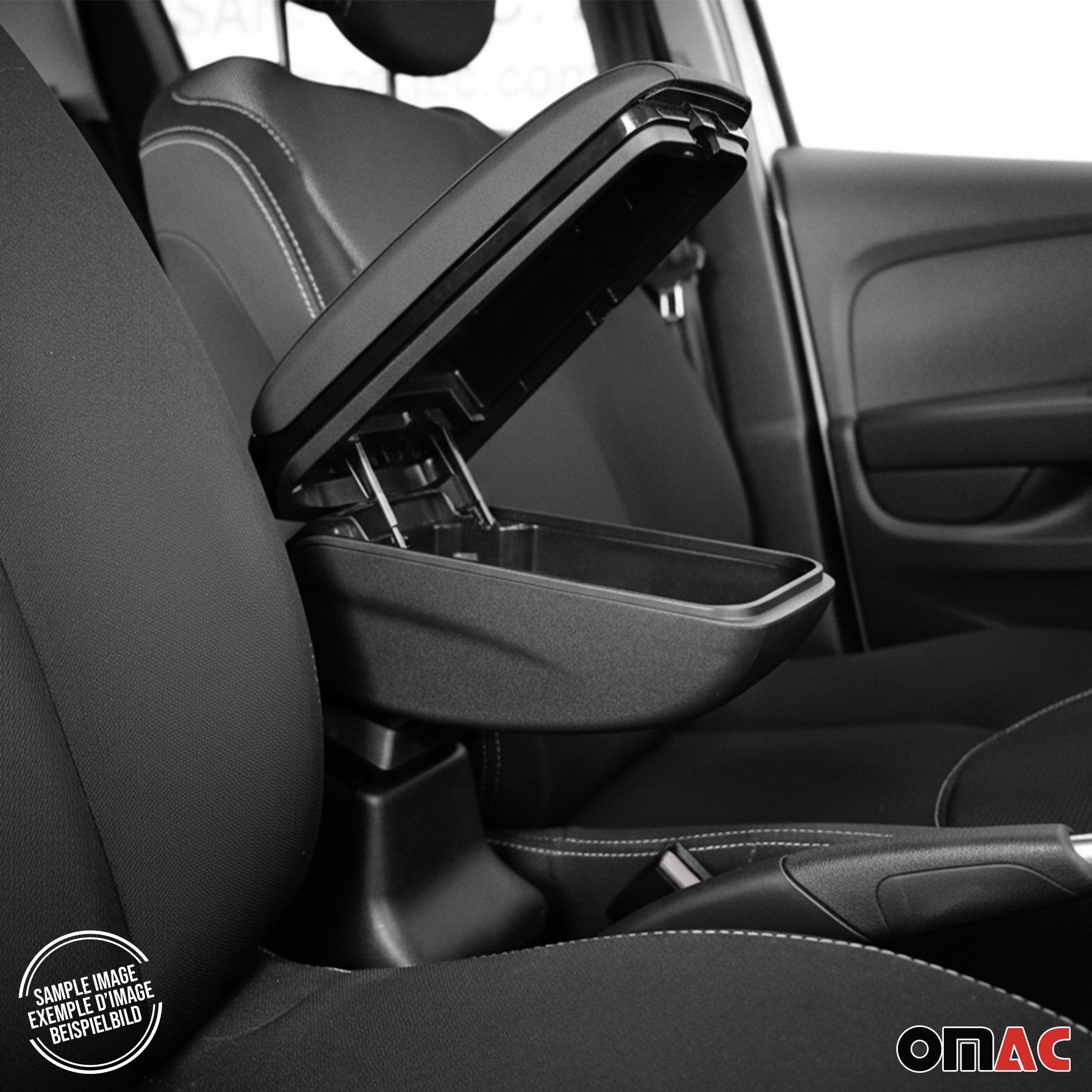 Armlehne Mittelarmlehne für VW Caddy 2003-2020 Touran 2003-2015 PU-Leder Schwarz