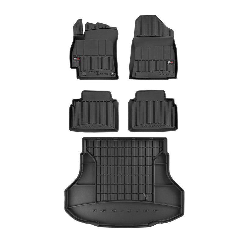 OMAC Fußmatten & Kofferraumwanne Set für Hyundai Elantra 2020-2024 Gummi TPE 5x