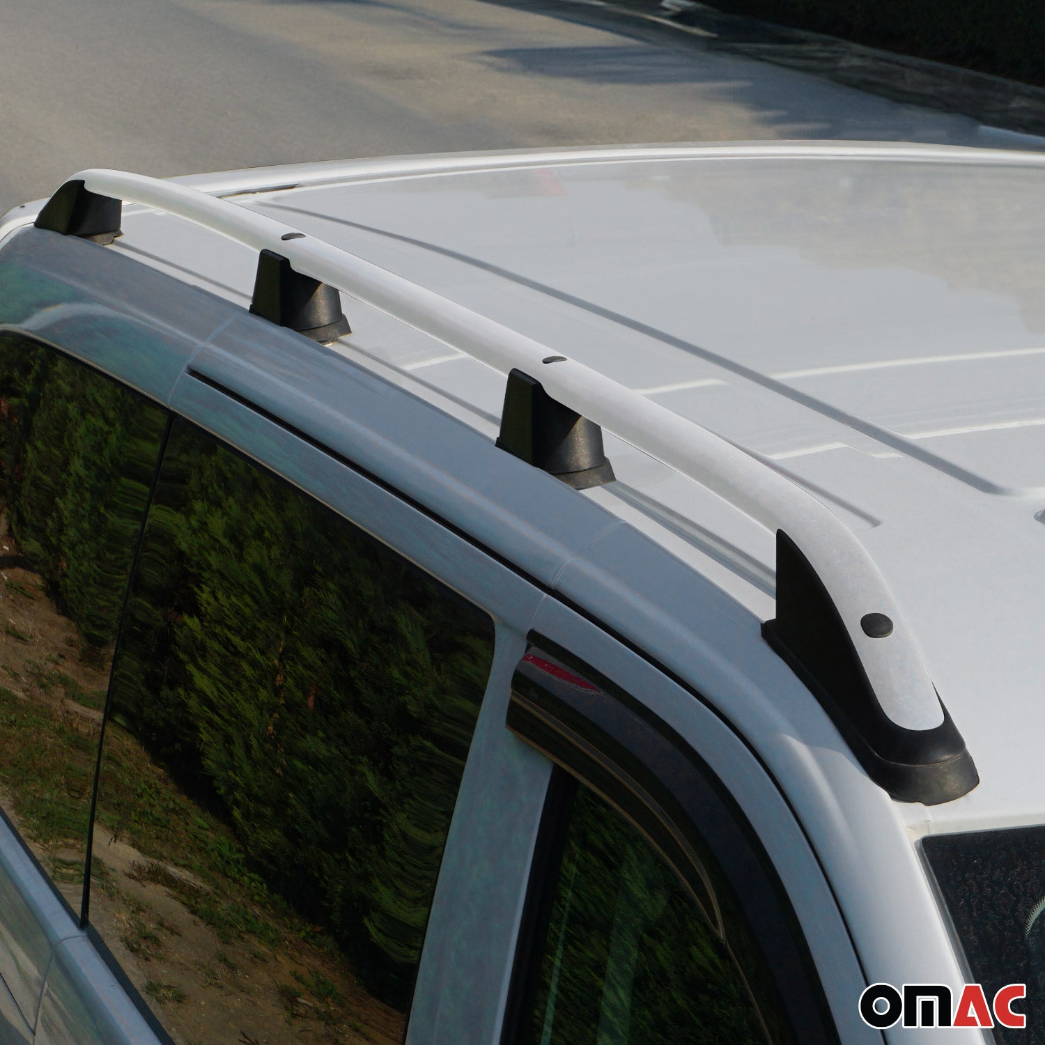 Dachreling Dachgepäckträger für VW Caddy 2015-2020 L2 Langer Alu Silber 2x