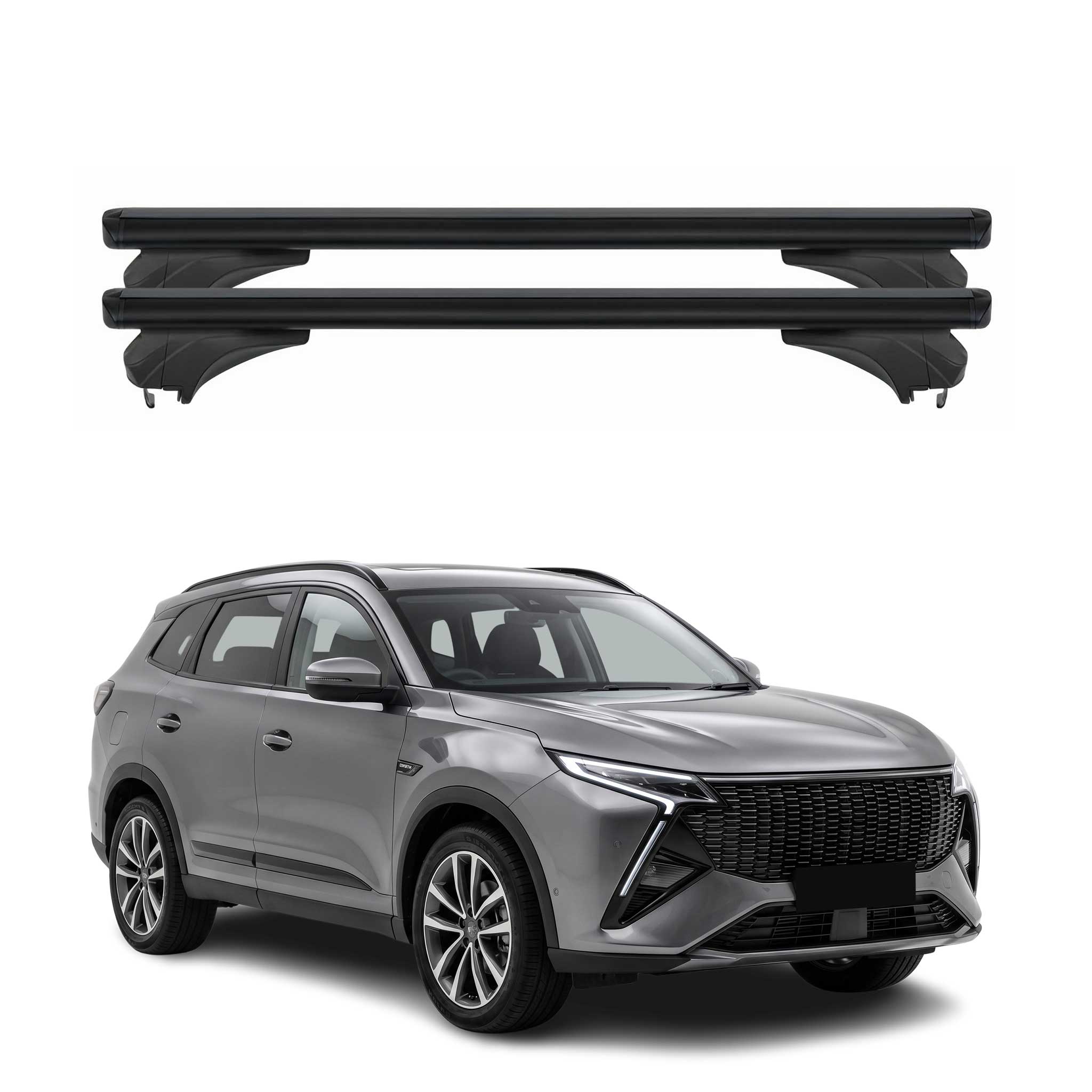 Menabo Dachträger für Sportequipe 8 2023-2026 Abschließbar Aluminium Schwarz 2x