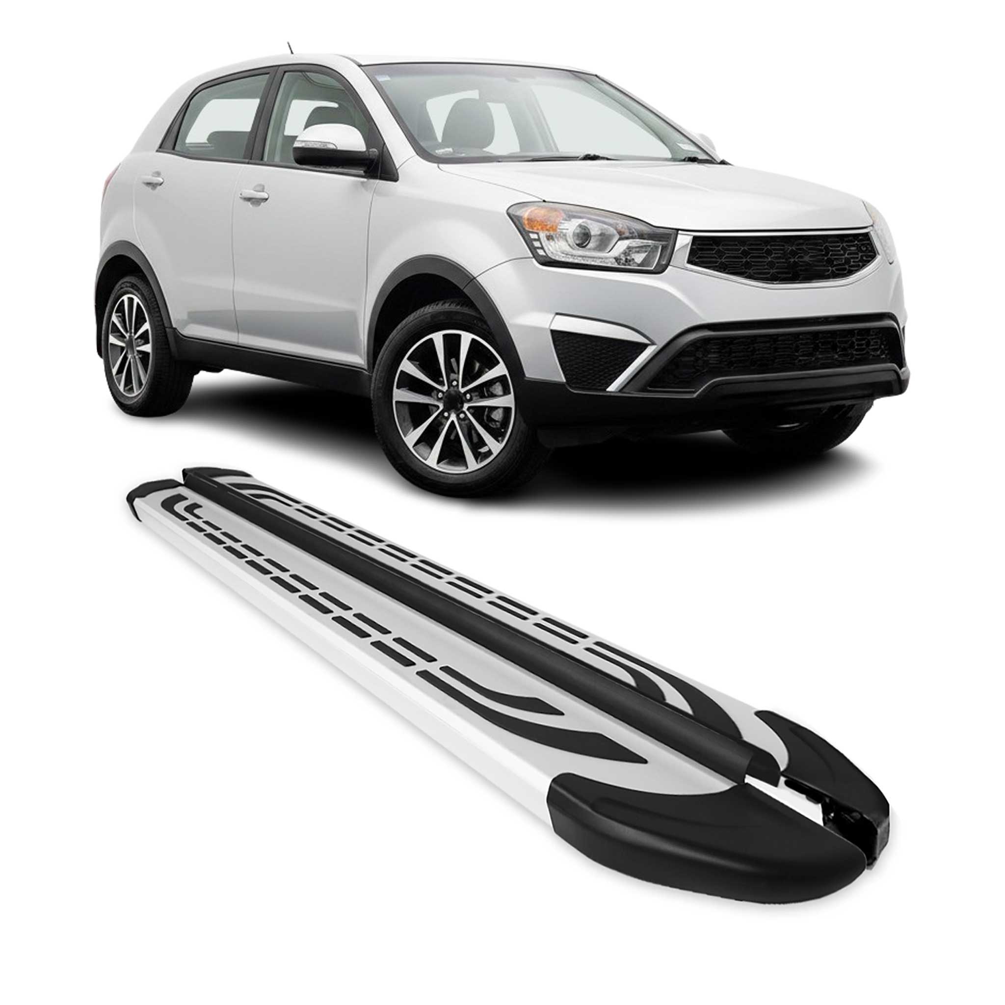 Trittbretter Seitenschweller Seitenbretter für Ssangyong Korando C 2011-2019 Alu