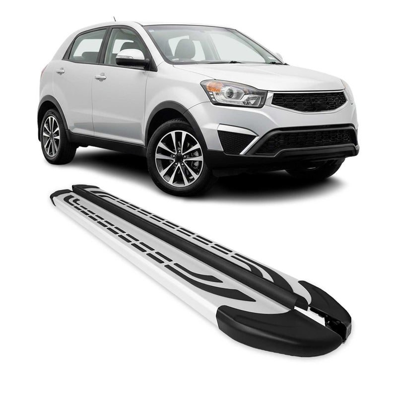 Trittbretter Seitenschweller Seitenbretter für Ssangyong Korando C 2011-2019 Alu