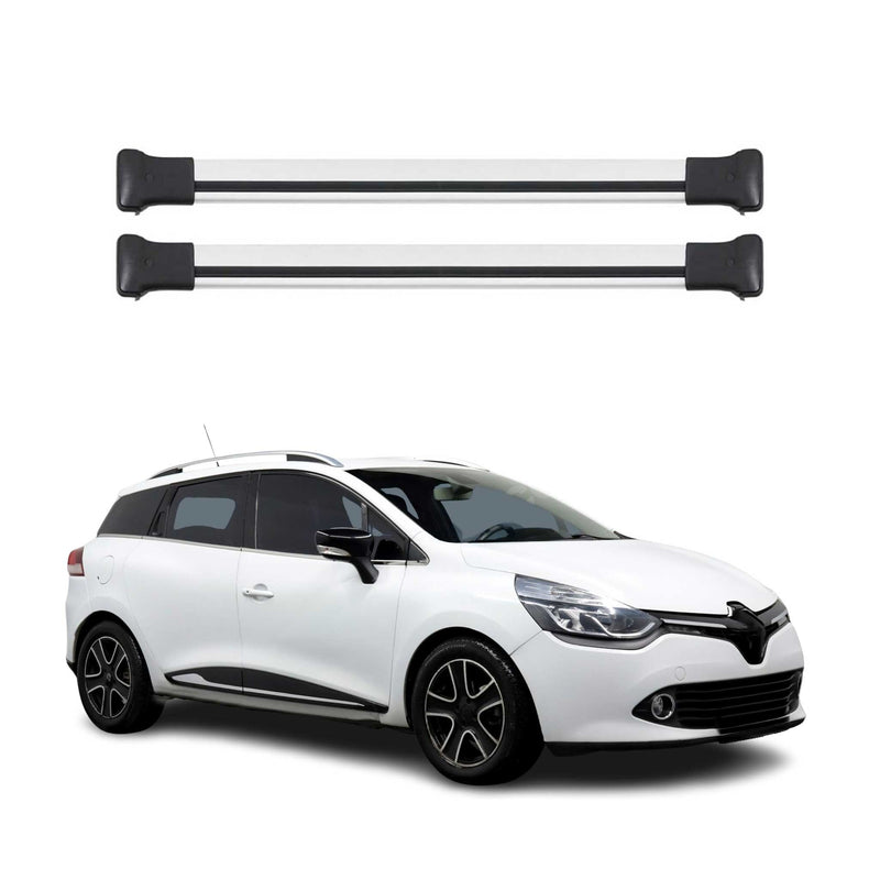 Dachträger Grundtäger für Renault Clio Grandtour 2012-2019 75kg Alu Silber 2 tlg