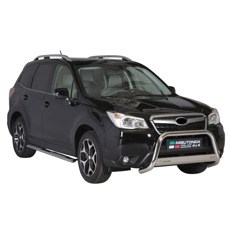 Edelstahl Seitenschweller Schwellerrohre für Subaru Forester 2013-2015 Silber