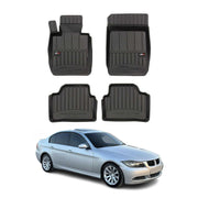 OMAC Gummi Fußmatten für BMW 3er Sedan Touring E90 E91 2004-2012 Premium TPE 4x
