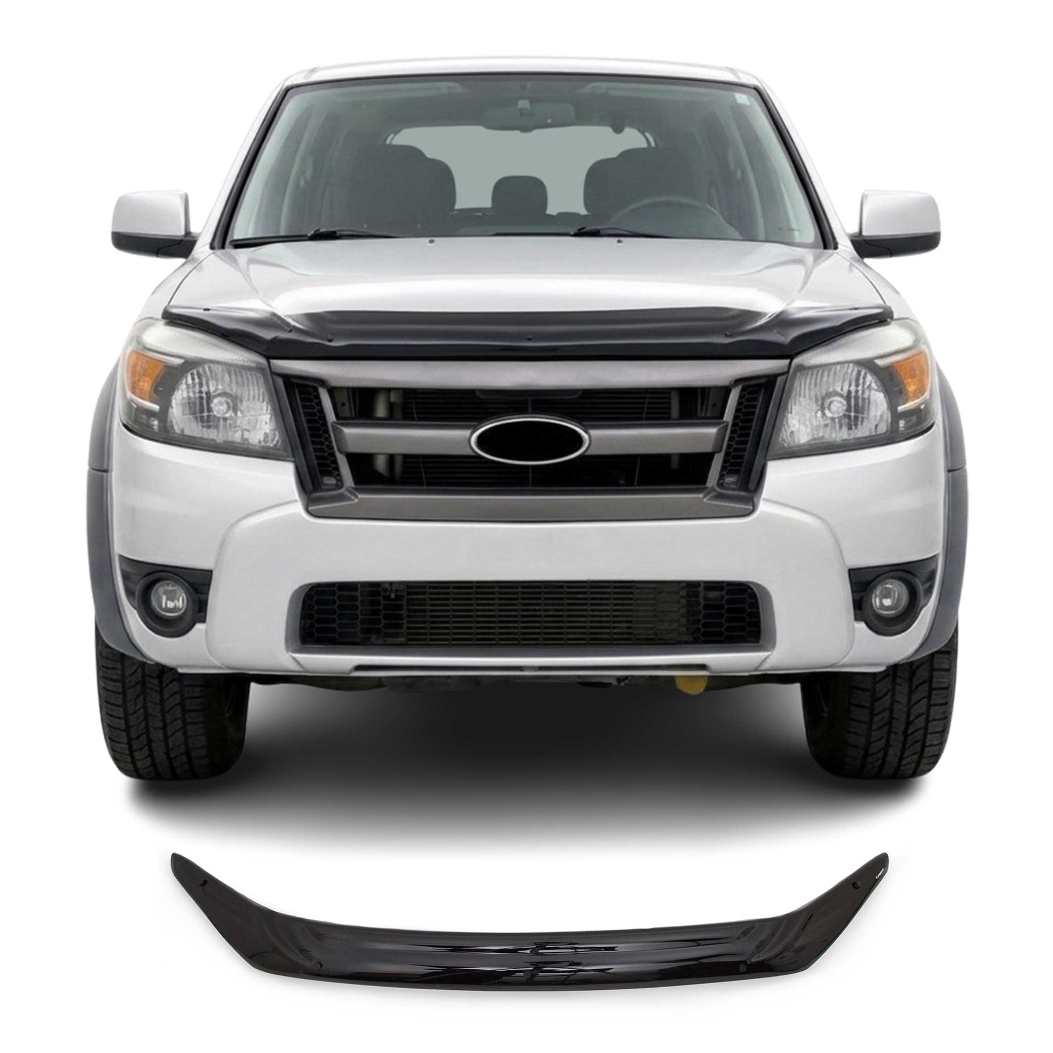 Motorhaube Deflektor Insekten Steinschlagschutz für Ford Ranger 2009-2012 Dunkel