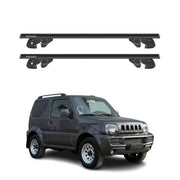 Dachträger Grundtäger für Suzuki Jimny III 1998-2012 Pre-FL Alu TÜV Schwarz 2tlg