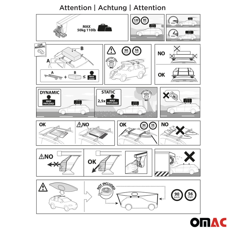 Menabo Stahl Dachträger Gepäckträger für Mitsubishi L200 2004-2016 Grau 2x