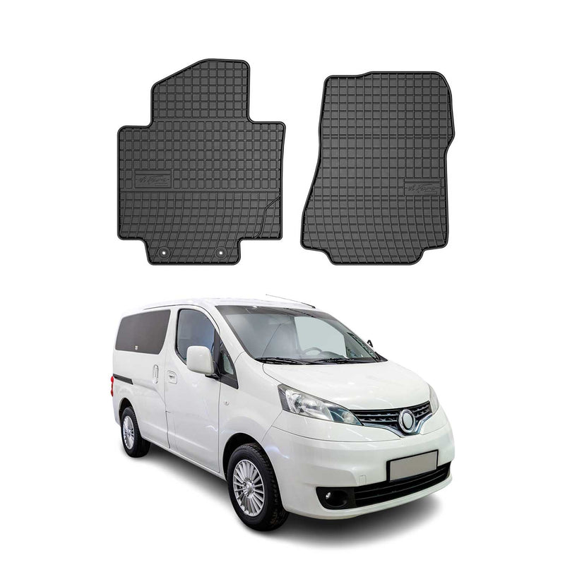 OMAC Gummi Fußmatten für Nissan NV200 2009-2021 Automatten Gummi Schwarz 2tlg