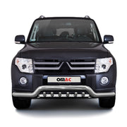 Frontschutzbügel Frontbügel für Mitsubishi Pajero 2007-2014 mit ABE Stahl Silber