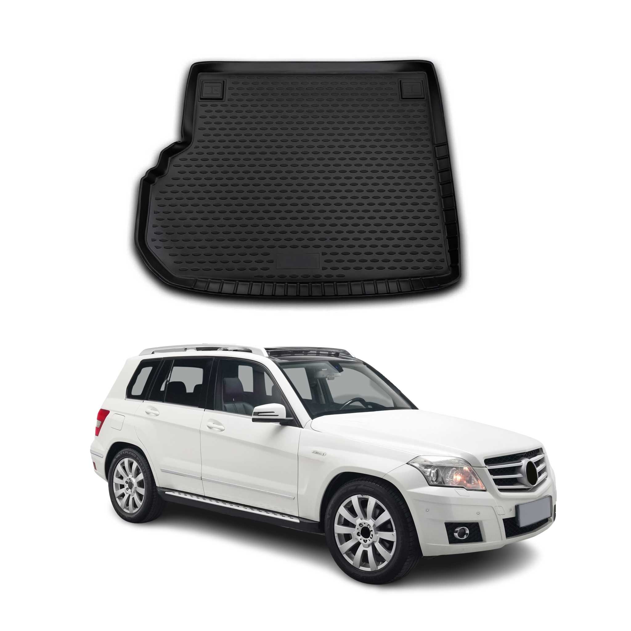 Kofferraummatte Kofferraumwanne für Mercedes GLK Klasse X204 2008-2015 Gummi TPE