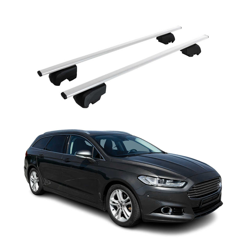 Dachträger Gepäckträger für Ford Mondeo mk5 Turnier 2014-22 ABE Metall Silber