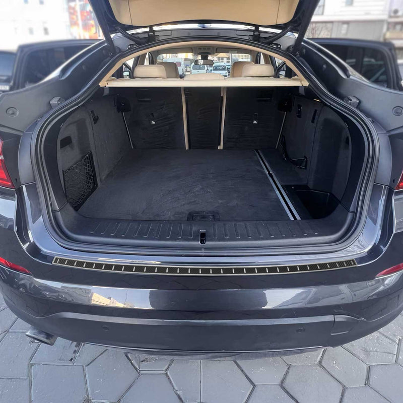 Ladekantenschutz Stoßstange für BMW X4 F26 2014-2018 Edelstahl Kohlefaserfolien