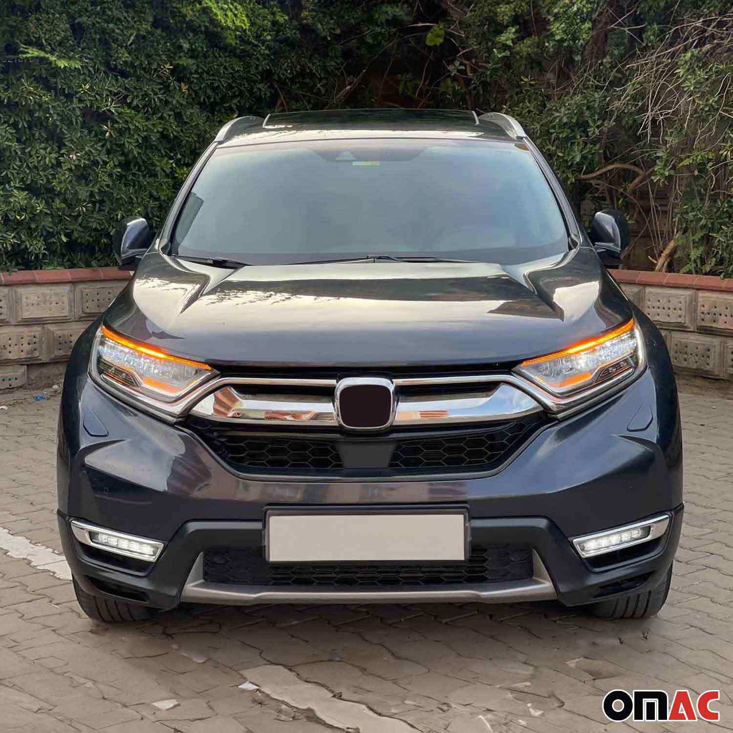 Vorne Emblemstelle Emblem Rahmen für Honda CR-V 2016-2025 Chrom ABS Silber 1tlg