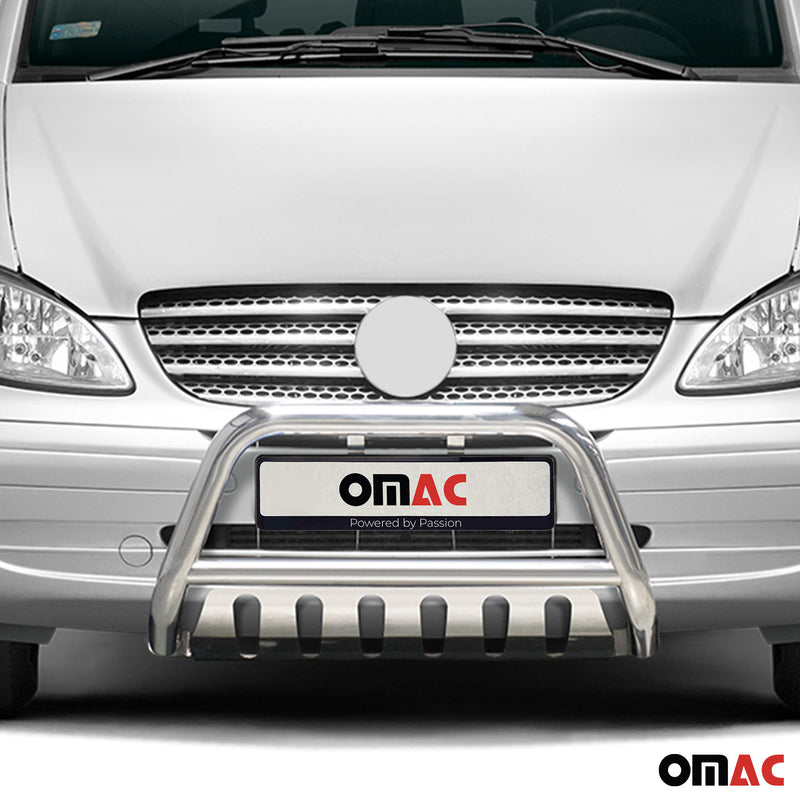 Frontbügel Frontschutzbügel für Mercedes Vito W639 2003-2010 ABE Silber Stahl
