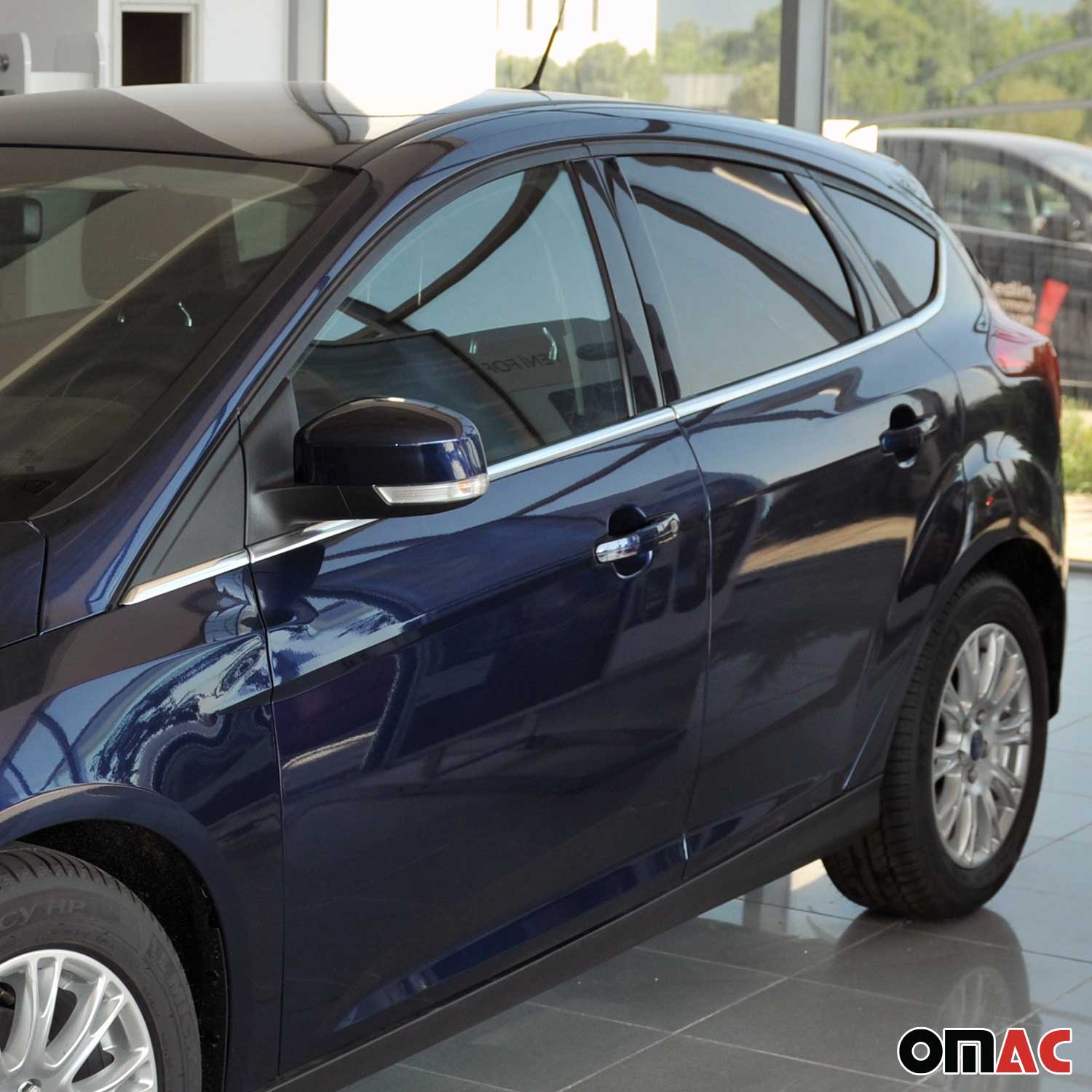 Fensterleisten Zierleisten für Ford Focus mk3 Schrägheck C346 2011-18 Chrom 8tlg