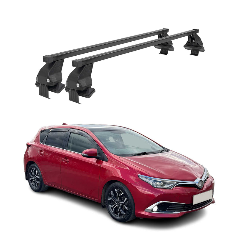 Menabo Dachträger für Toyota Auris mk3 Schrägheck 2018-2019 50kg Stahl Schwarz
