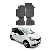 OMAC Gummi Fußmatten für Skoda Citigo 2011-2020 Automatten Gummi TPE Schwarz 4x