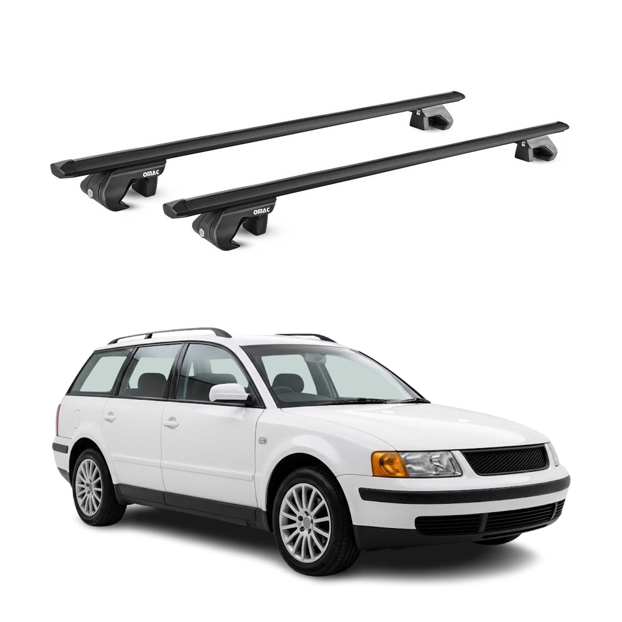Dachträger Grundtäger für VW Passat B5 Variant 1996-2000 Pre-FL Alu Schwarz ABE
