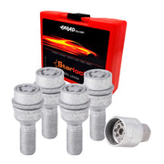 Radschloss Satz für Audi Q6 e-tron/ Q7/ Q8 E-Tron ab 2024 Silber 4tlg M14X1.5