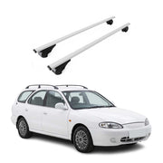 Dachträger Grundträger für Hyundai Lantra II Kombi 1995-2000 Stahl Silber 2tlg
