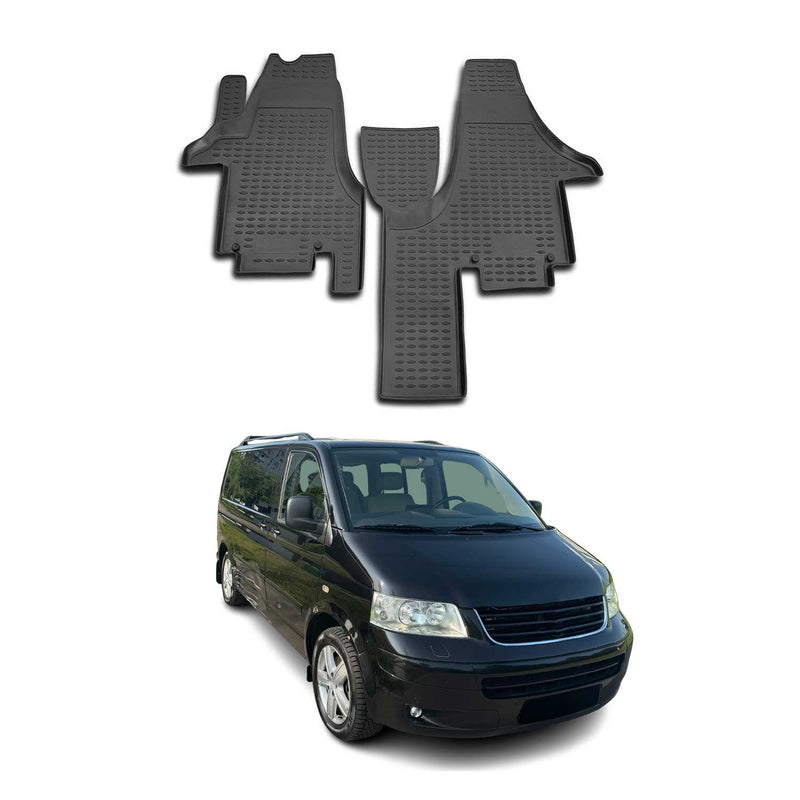 2003-2015 VW Multivan T5 Fußmatten TPE Schwarz 2 tlg