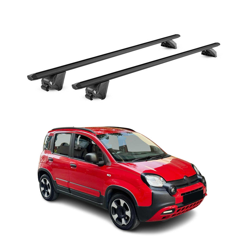 Dachträger Grundtäger für Fiat Panda III Cross 2014-2025 100kg Alu Schwarz ABE
