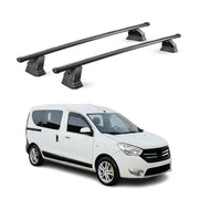 Stahl Dachträger für Dacia Dokker 2012-2021 TÜV Abschließbar 75 kg 2tlg Schwarz