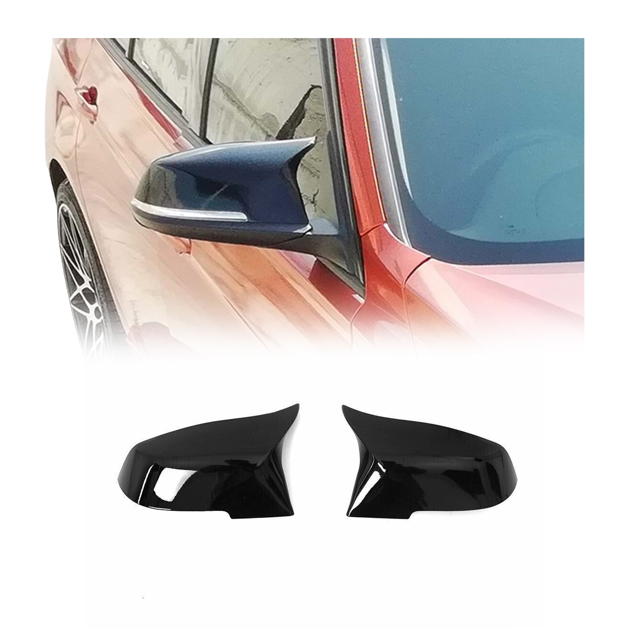 Spiegelkappen für BMW 1er F20/F21 2012-2024/2er F22 F23 F87 M2 16-2024 ABS Glanz