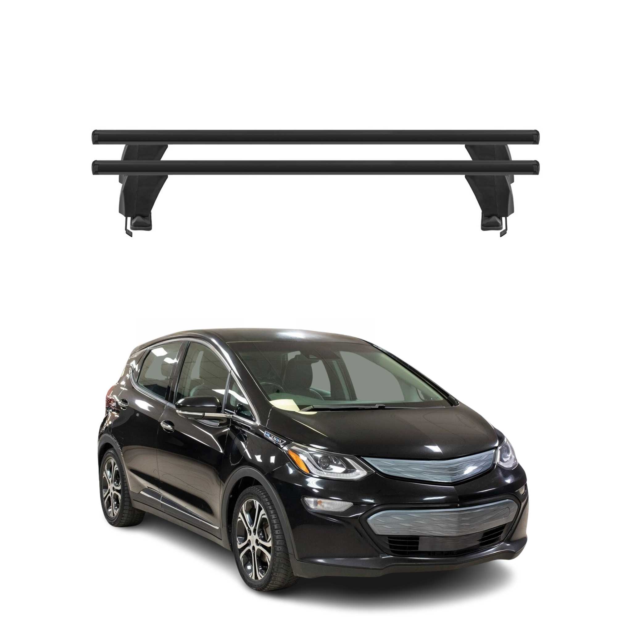 Menabo Dachträger Grundtäger für Chevrolet Bolt 2016-2024 50kg Alu Schwarz 2 tlg