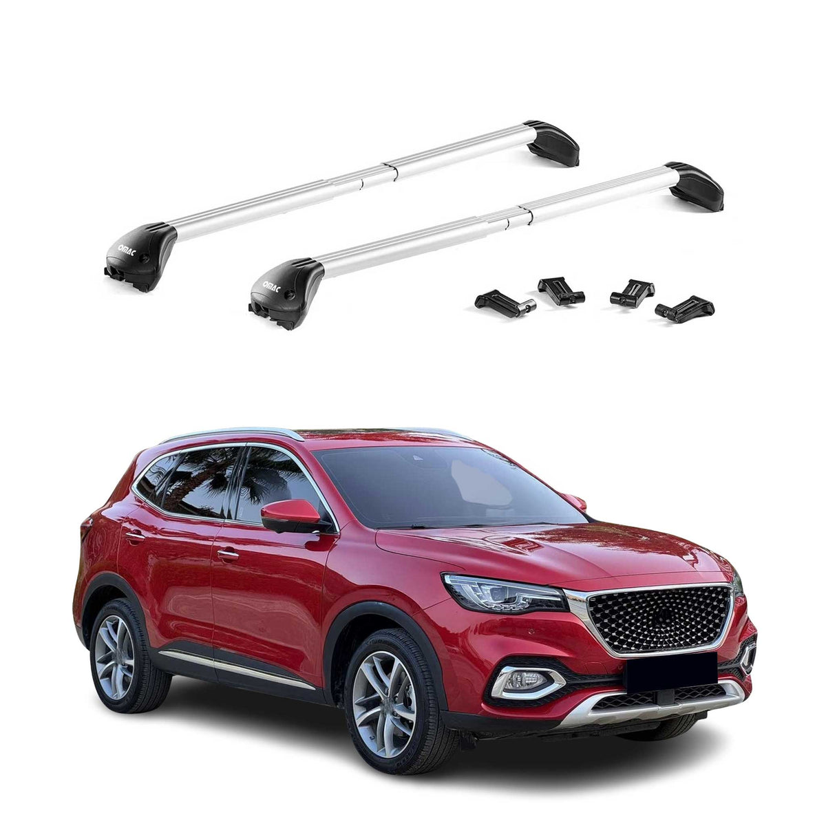 Dachträger Grundtäger für MG EHS 2021-2026 100kg Aluminium Silber 2 tlg ABE