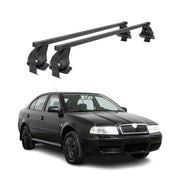 Menabo Dachträger für Skoda Octavia mk2 2004-2008 Pre-FL 4tür 50kg Stahl Schwarz