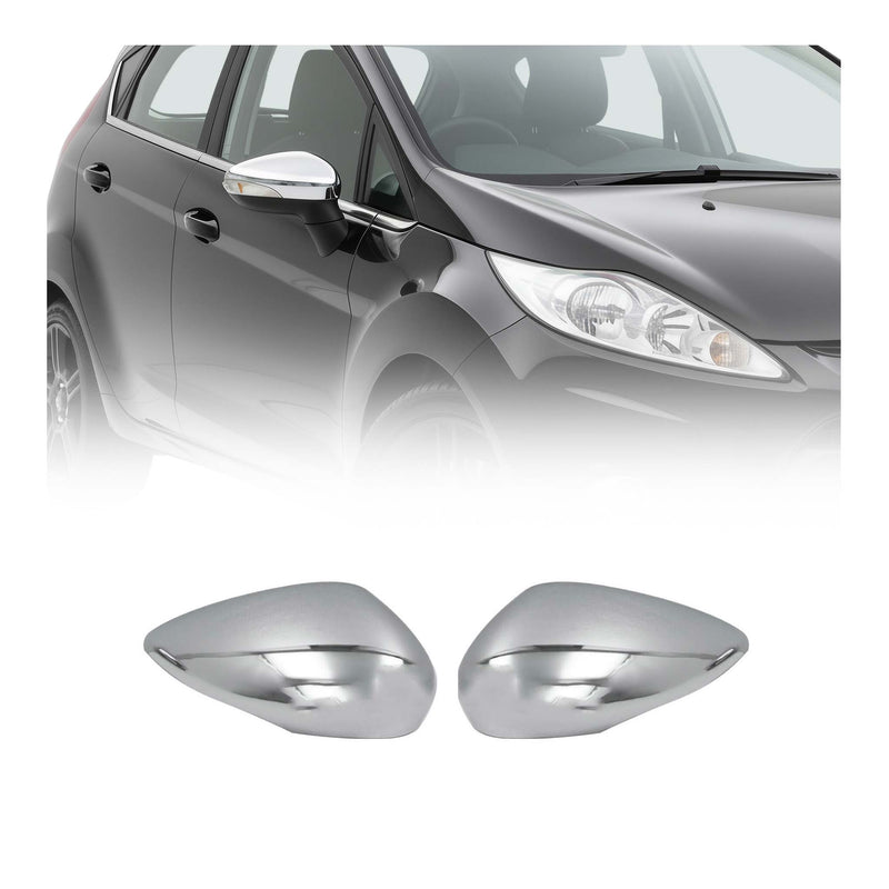 Spiegelkappen Spiegelabdeckung für Ford Fiesta / B-Max 2008-2017 Chrom ABS Grau