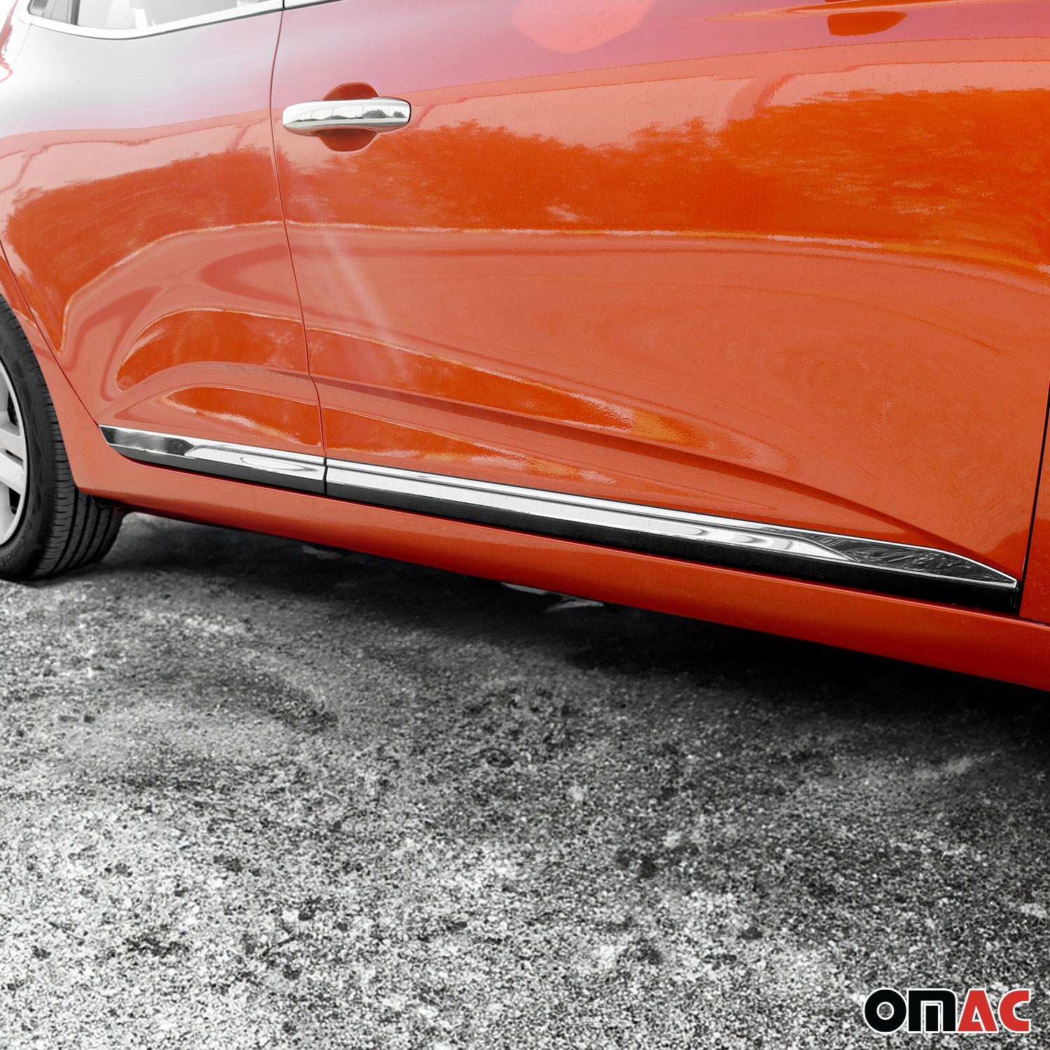 Seitentürleiste Türleisten Türschutzleiste für Renault Clio 2019-2021 Chrom 4x