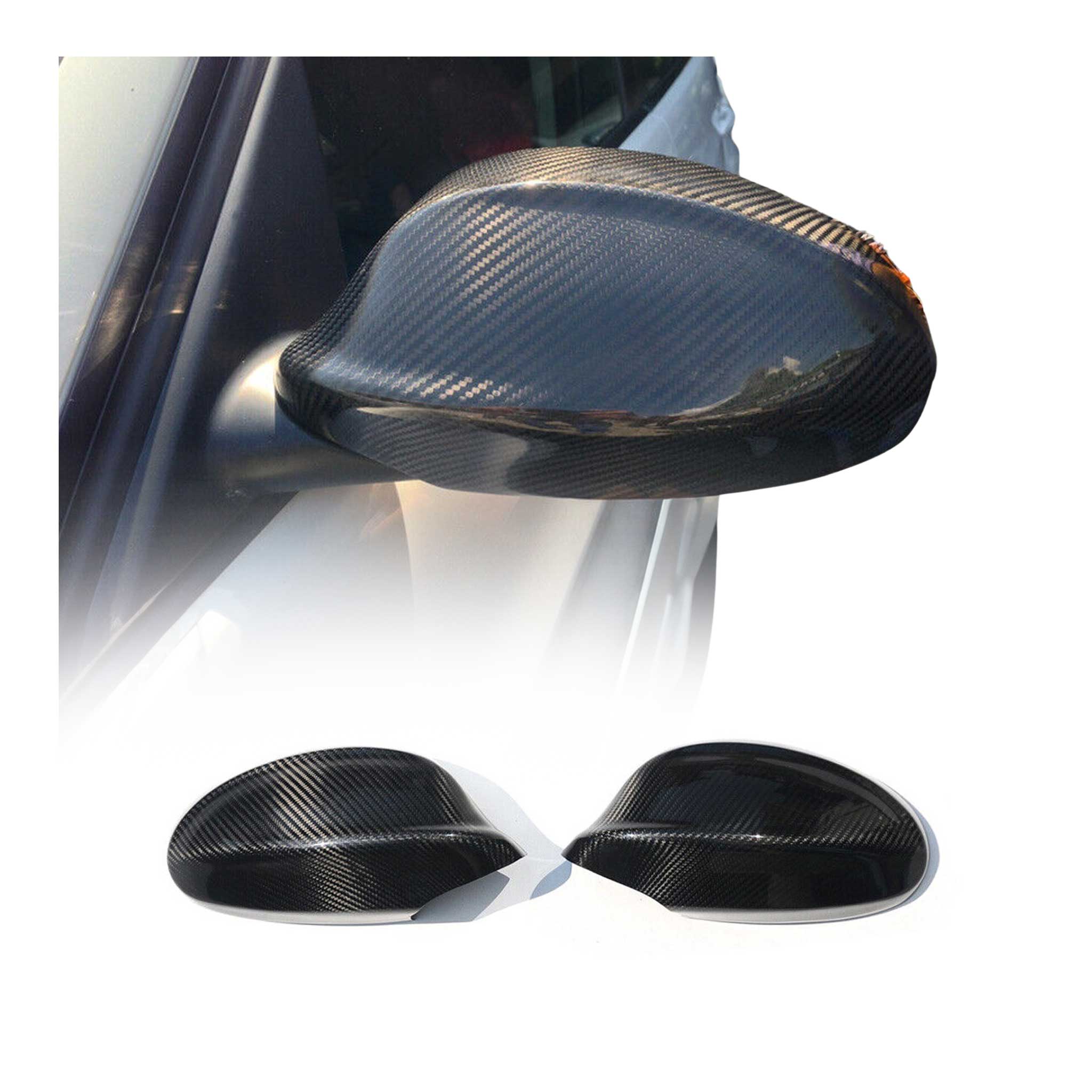 Spiegelkappen Spiegelabdeckung für BMW 3er E90 E91 2005-2013 Echt Carbon Schwarz