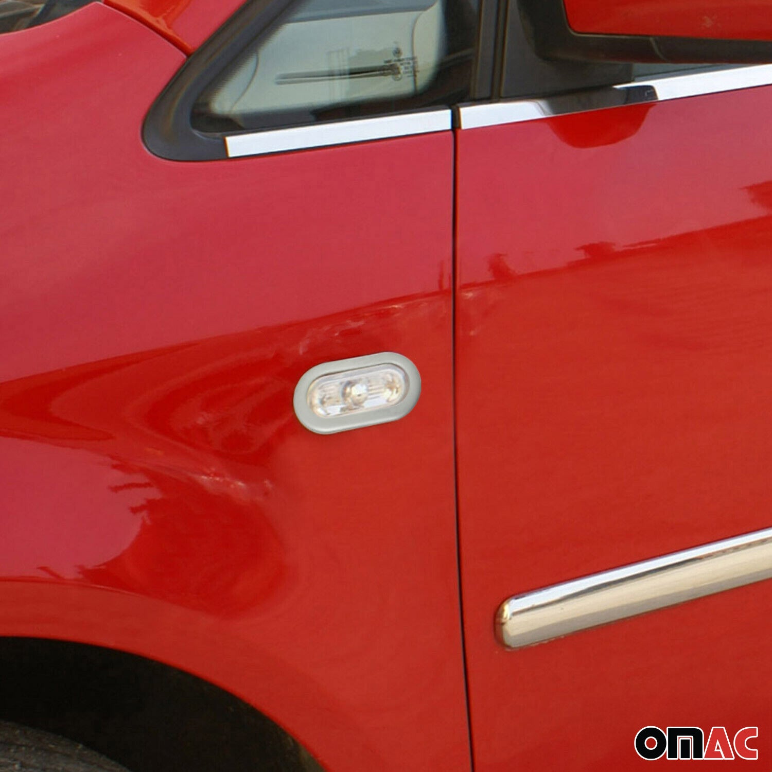 Blinkerrahmen Signalblende Seitenblinker für VW T5 2003-2015 Edelstahl Chrom 2x