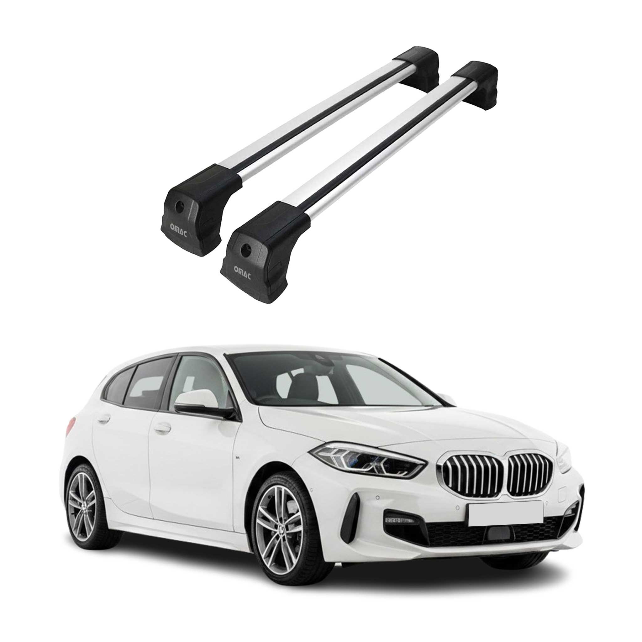 Dachträger Grundtäger für BMW 1er F40 2019-2024 75kg Aluminium Silber 2 tlg