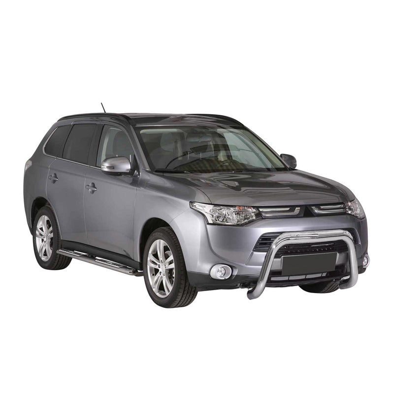 Frontbügel Frontschutzbügel für Mitsubishi Outlander 2013-2015 ø76 Stahl Silber