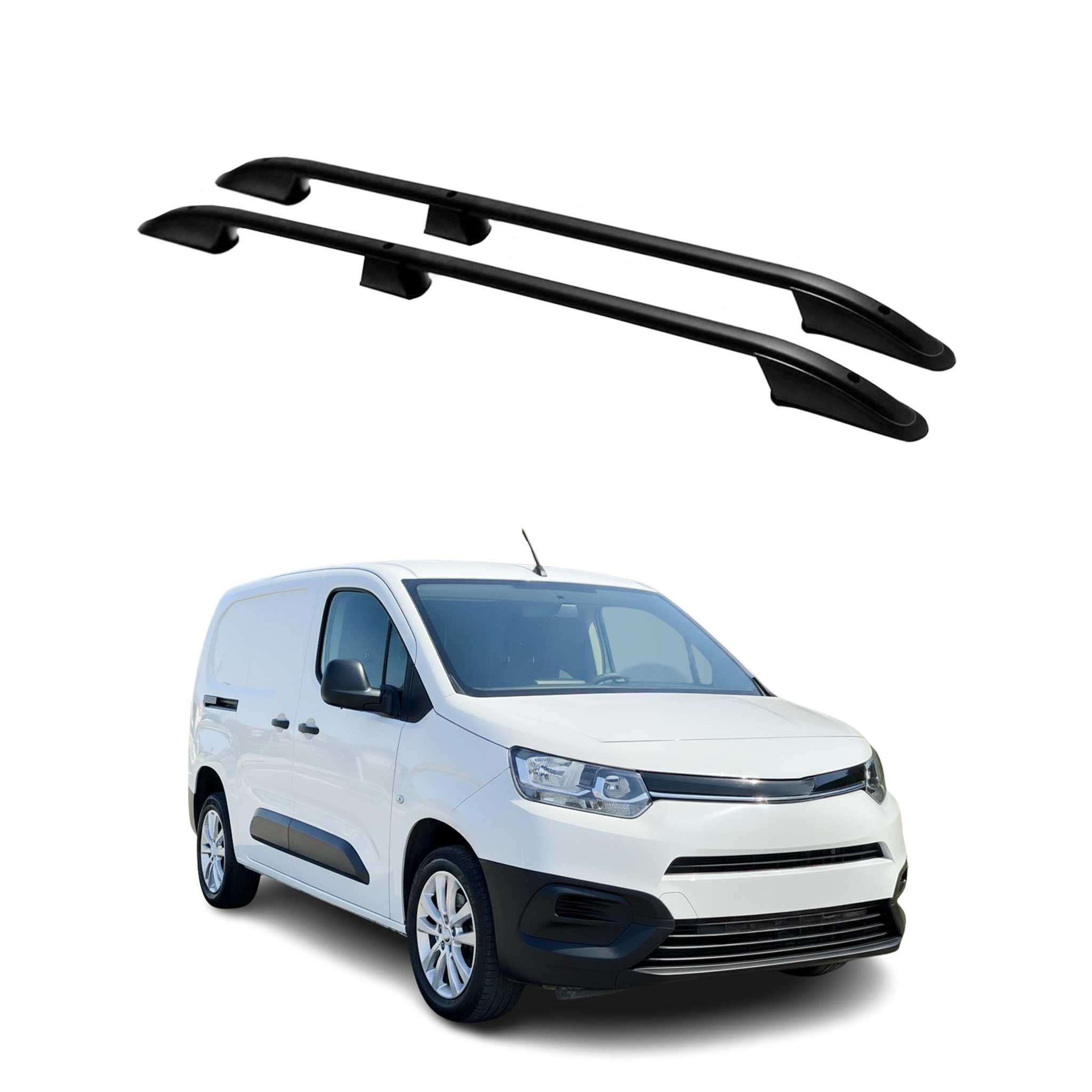 Dachreling Dachgepäckträger für Toyota Proace City 2019-26 L2 Langer Schwarz Alu