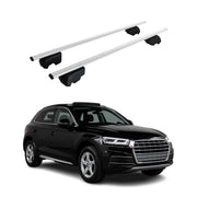 Dachträger Grundtäger für Audi Q5 mk2 2017-2025 75kg Metall Silber 2 tlg